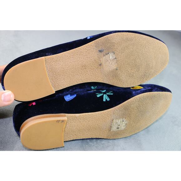 Jack Rogers Kennedy Loafer Shoes Womens Size 10 Velvet Heart Embroidered - Picture 6 of 10